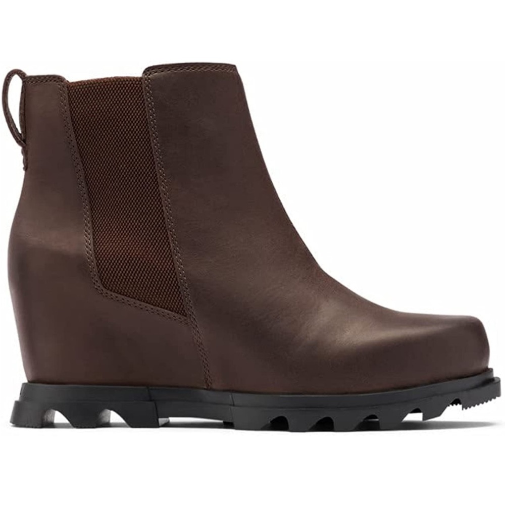 Sorel Brown Chelsea Wedge Ankle Boots
